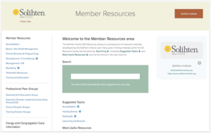 A screenshot preview image of the Solihten Member Resources area
